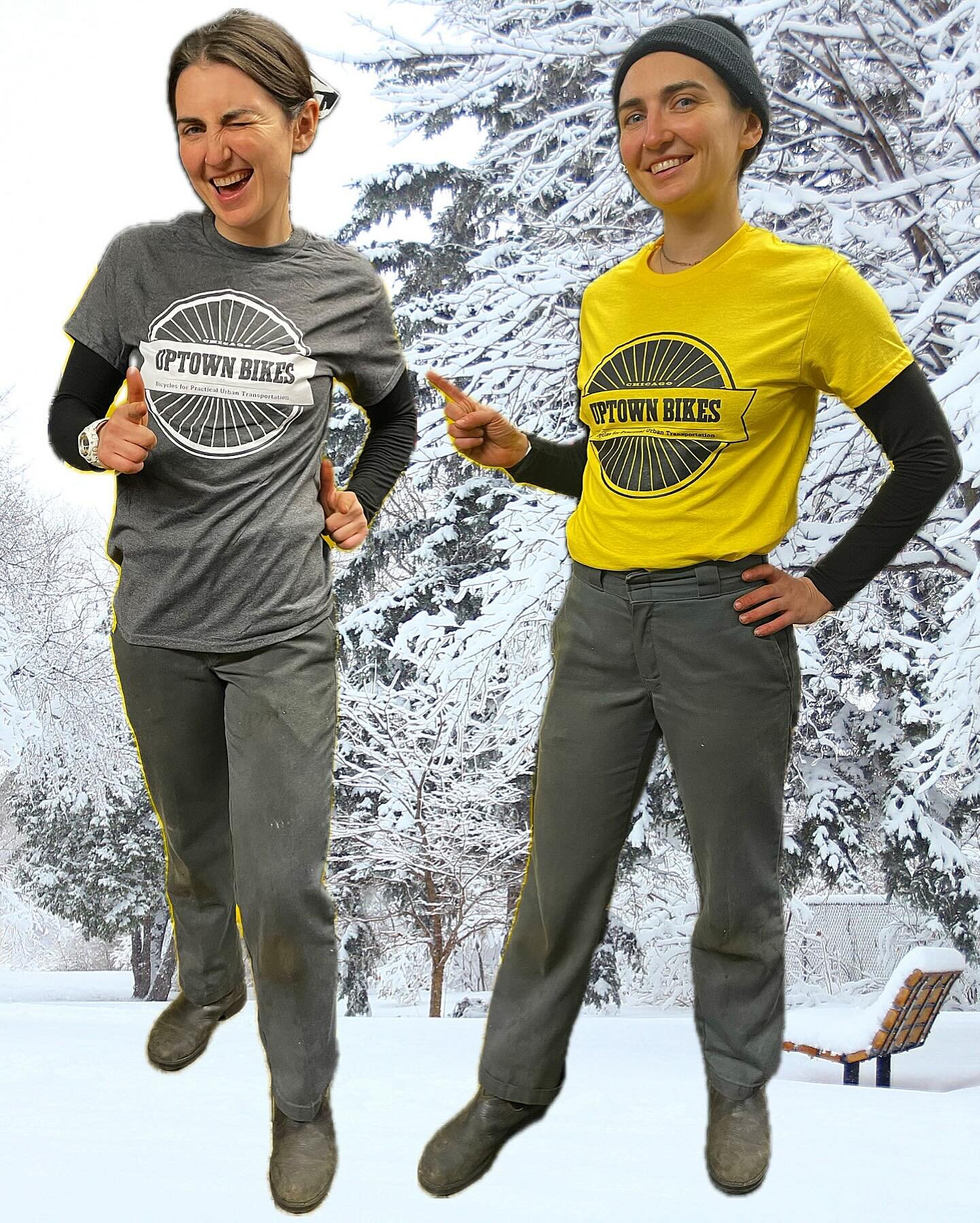 T-SHIRT SALE!!!
SATURDAY - DECEMBER 16 from 11 am to 6 pm
40% off Uptown Bikes t-shirts for all those special bike commuters on your holiday gift list&hellip; and yourself too.
Get &lsquo;em while supplies last!
Regularly $25 / Sale $15 &mdash; WOW!